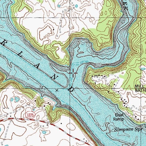 Topographic Map of White Oak Creek, KY