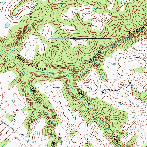 Topographic Map of White Oak Fork, KY