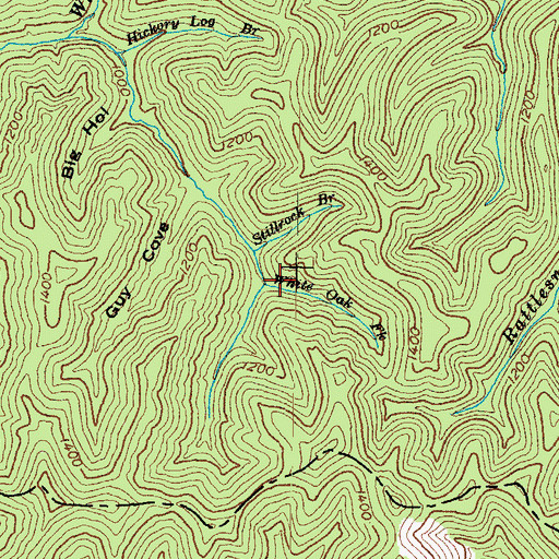 Topographic Map of White Oak Fork, KY