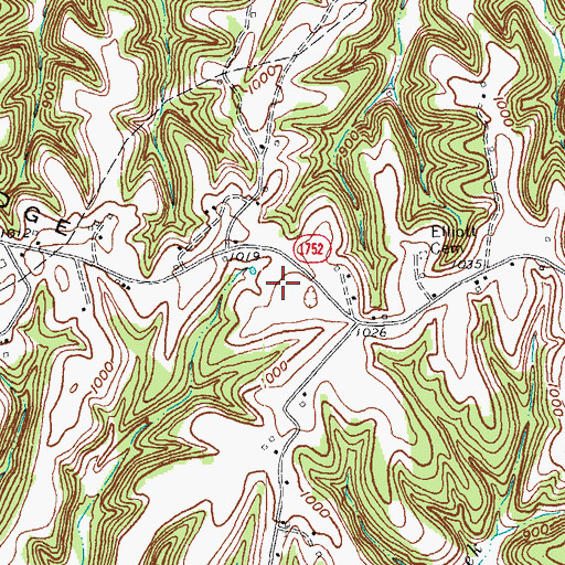 Topographic Map of White Ridge, KY
