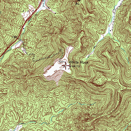 Topographic Map of White Rock Quarry, KY