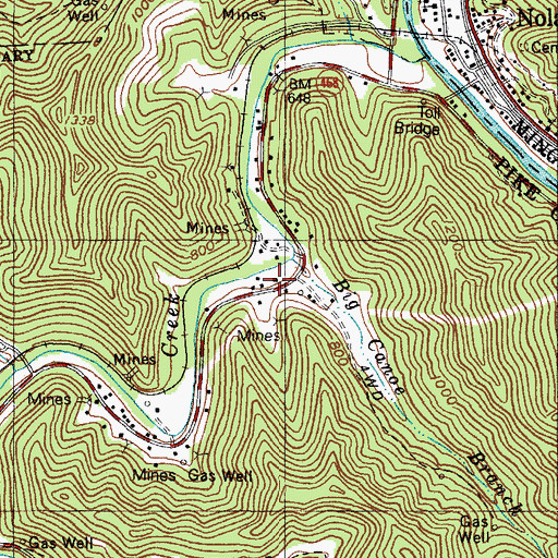 Topographic Map of Whitepost School, KY