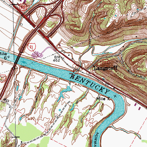 Topographic Map of Whites Run, KY