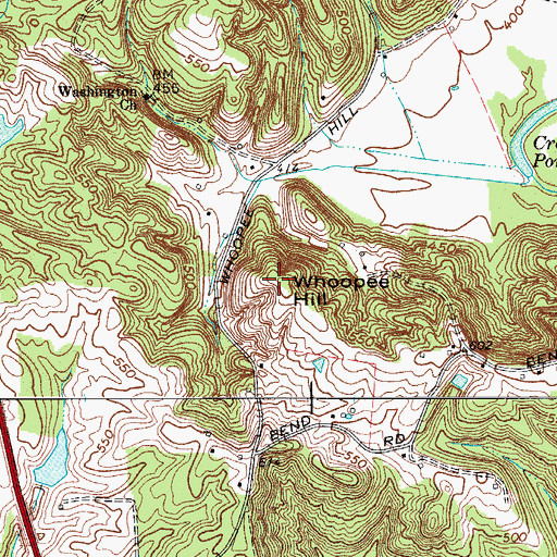 Topographic Map of Whoopee Hill, KY