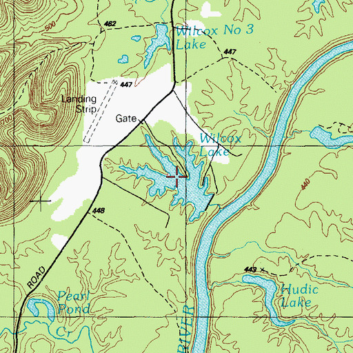 Topographic Map of Wilcox Lake, KY