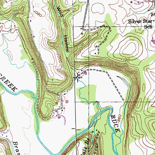 Topographic Map of Wild Hollow, KY