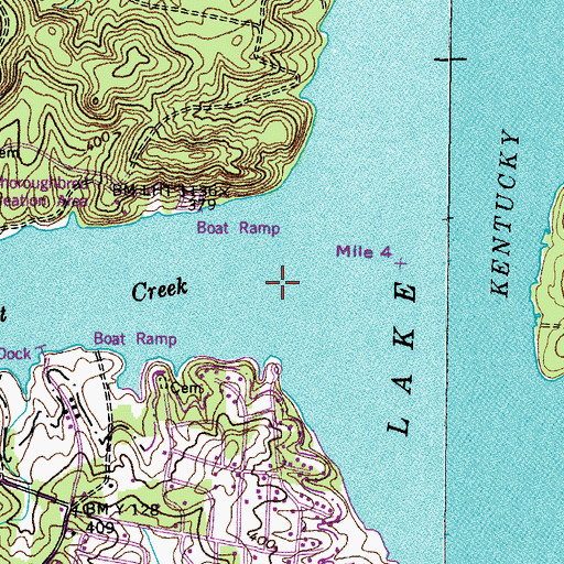 Topographic Map of Wildcat Creek, KY