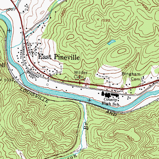 Topographic Map of Wilder Cemetery, KY