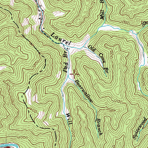 Topographic Map of Will Fork, KY