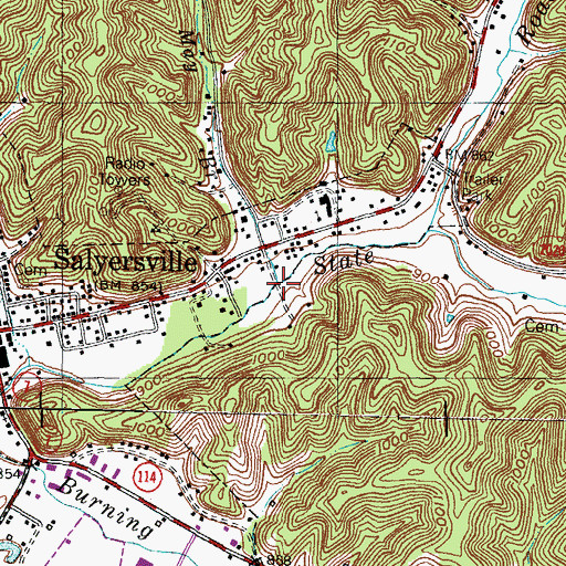 Topographic Map of Will May Branch, KY