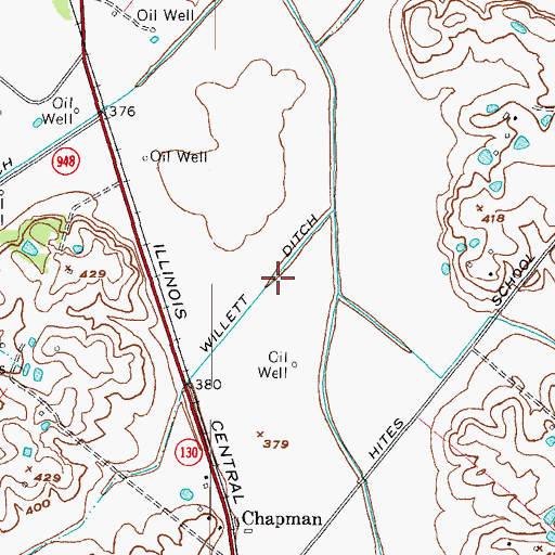 Topographic Map of Willett Ditch, KY