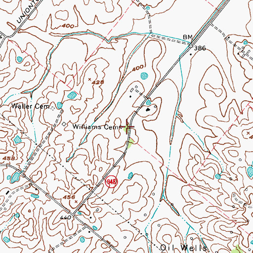 Topographic Map of Williams Cemetery, KY