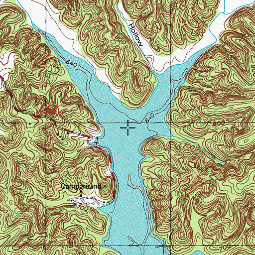 Topographic Map of Williams Creek, KY