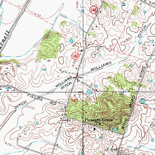 Topographic Map of Williams Ditch, KY