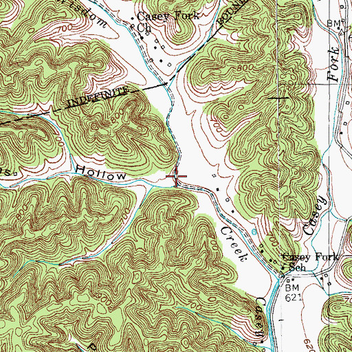 Topographic Map of Williams Hollow, KY