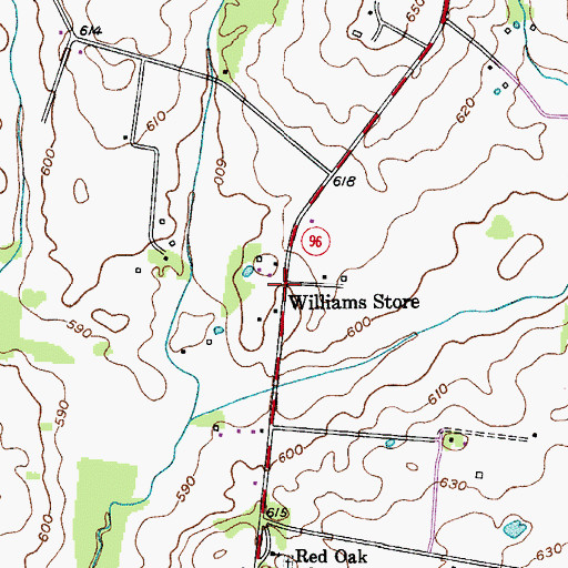 Topographic Map of Williams Store, KY