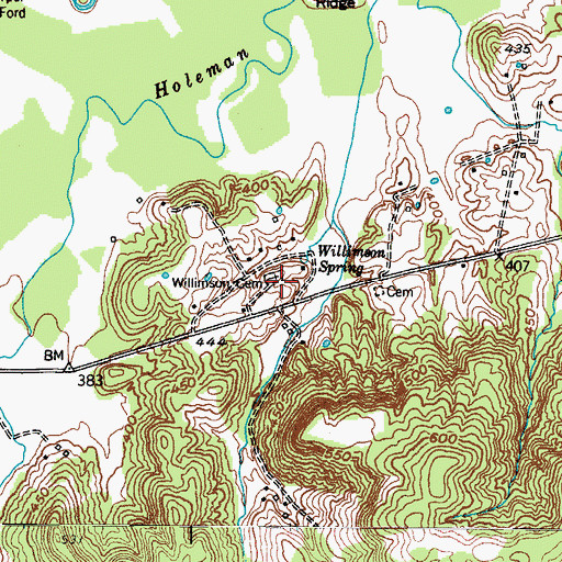 Topographic Map of Willimson Cemetery, KY