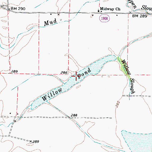 Topographic Map of Willow Pond, KY