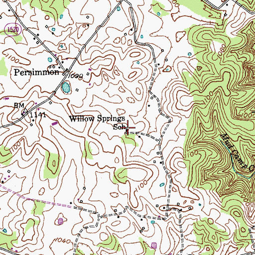 Topographic Map of Willow Springs School, KY