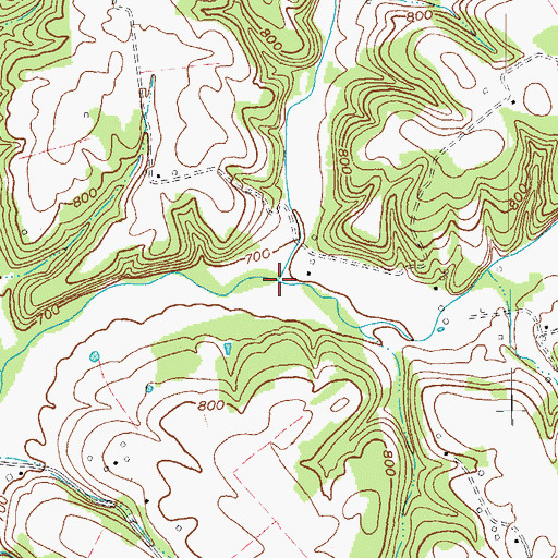 Topographic Map of Willowtown Creek, KY