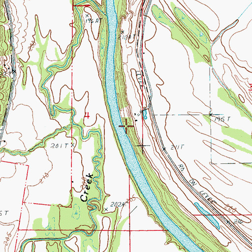 Topographic Map of Johnson Chapel, AR