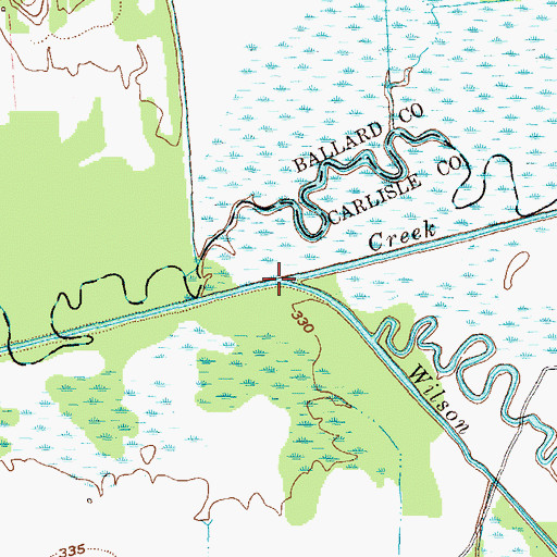Topographic Map of Wilson Creek, KY