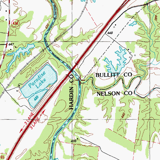Topographic Map of Wilson Creek, KY