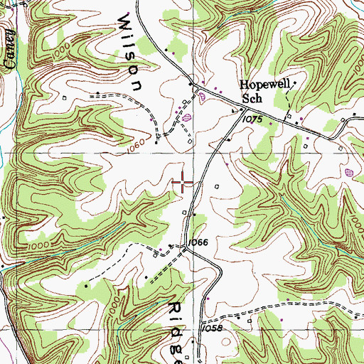 Topographic Map of Wilson Ridge, KY