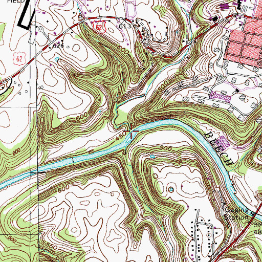 Topographic Map of Withrow Creek, KY