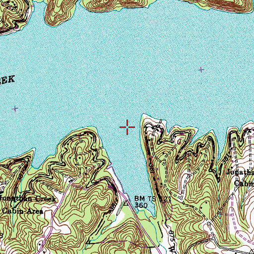 Topographic Map of Wolf Branch, KY
