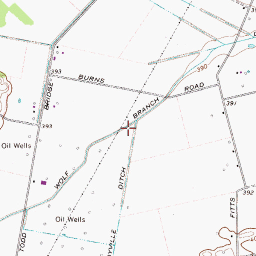 Topographic Map of Wolf Branch Ditch, KY