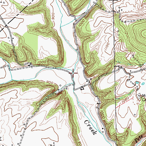Topographic Map of Wolf Creek, KY