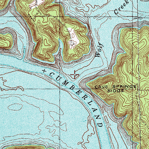 Topographic Map of Wolf Creek, KY