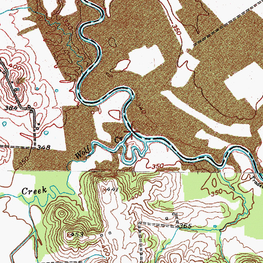Topographic Map of Wolf Creek, KY