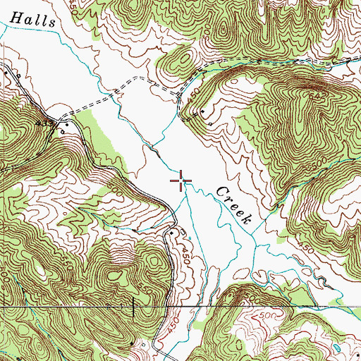 Topographic Map of Wolf Creek, KY