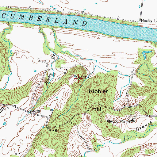 Topographic Map of Wolfe Cemetery, KY