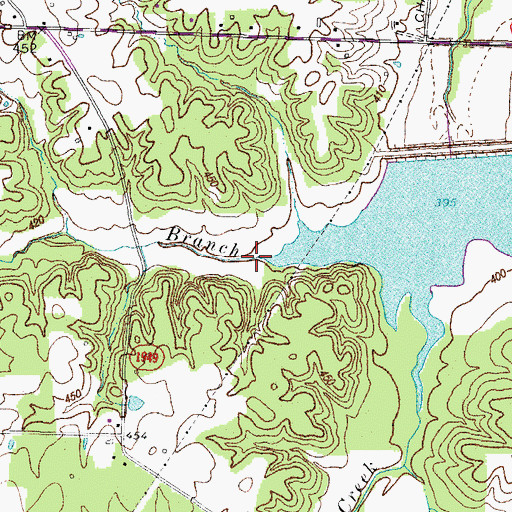 Topographic Map of Woodall Branch, KY