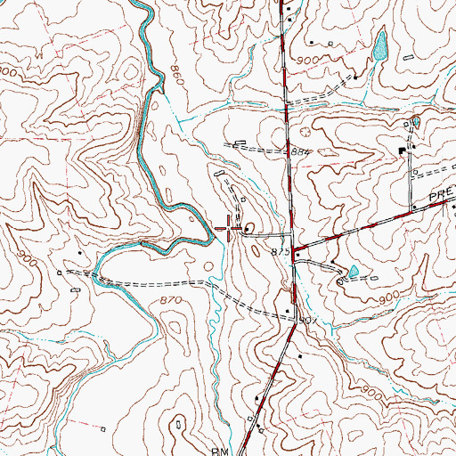 Topographic Map of Woodruff Creek, KY