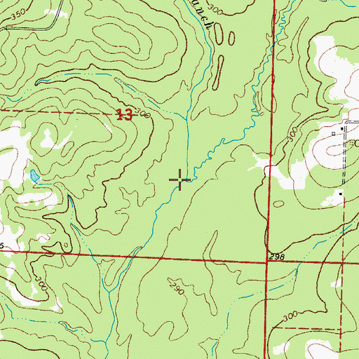Topographic Map of Jones Branch, AR