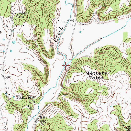 Topographic Map of Woosley Creek, KY
