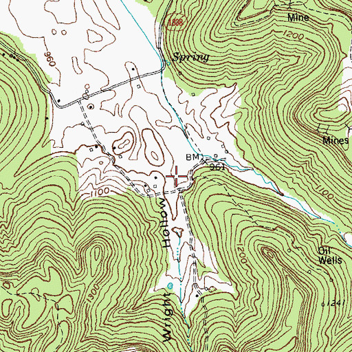 Topographic Map of Wright Hollow, KY