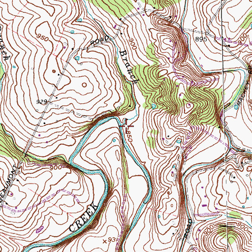 Topographic Map of Wymers Branch, KY