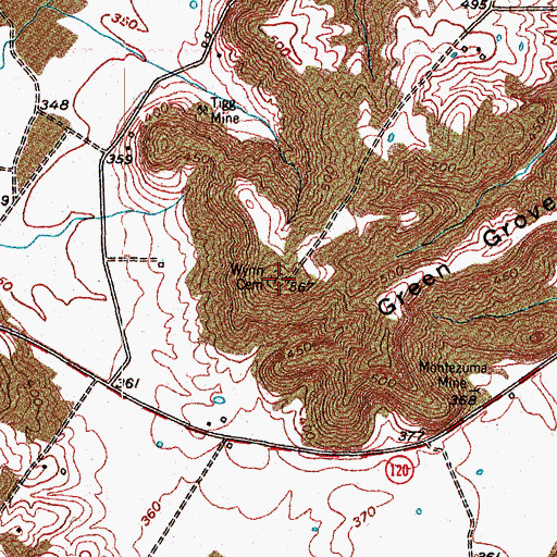 Topographic Map of Wynn Cemetery, KY