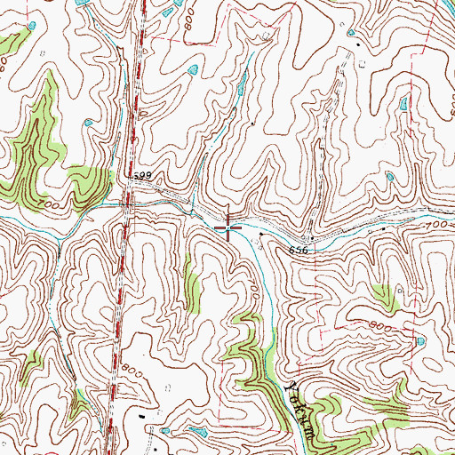 Topographic Map of Yokum Branch, KY