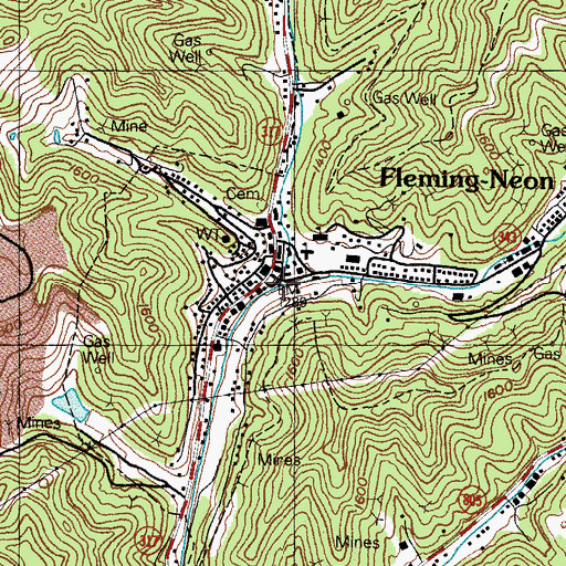 Topographic Map of Yonts Fork, KY