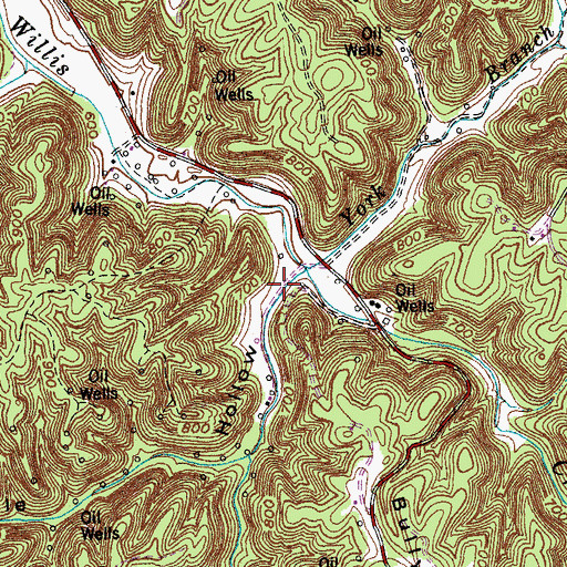 Topographic Map of York Branch, KY
