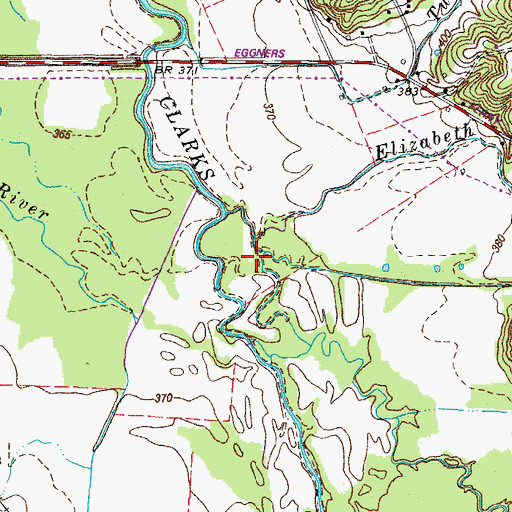 Topographic Map of York Creek, KY