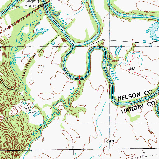 Topographic Map of Younger Creek, KY