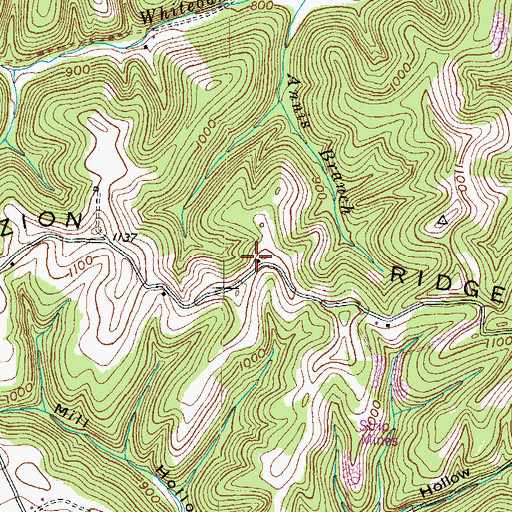 Topographic Map of Zion Ridge, KY