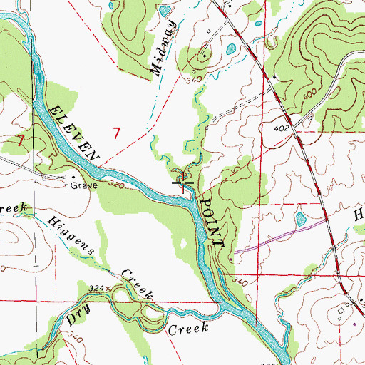 Topographic Map of Jones Creek, AR